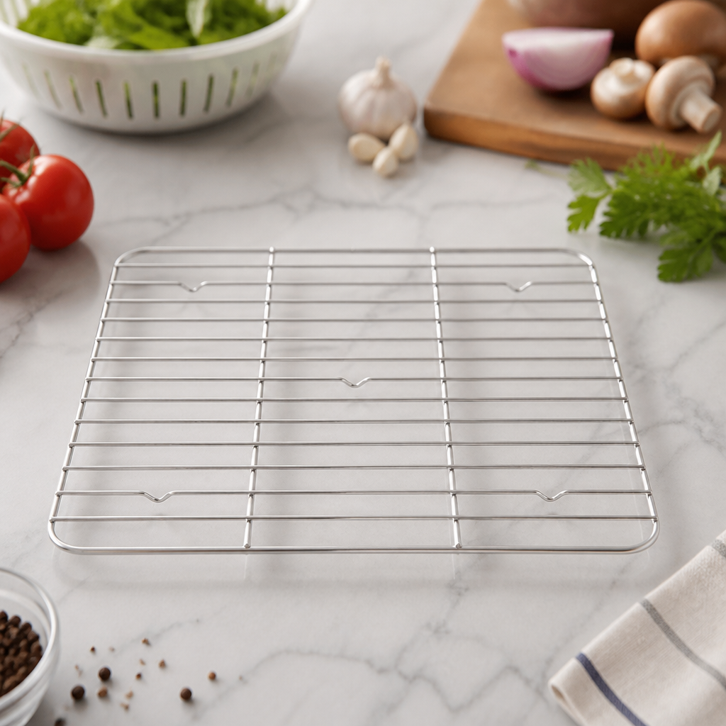 Commercial stainless steel mesh drip rack 227x316mm