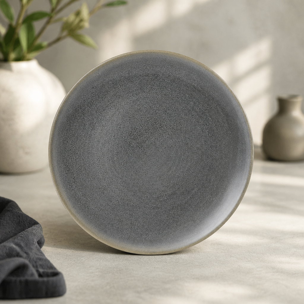 Commercial Vitrified Stoneware Coupe Plates 273mm Grey 6 Pack
