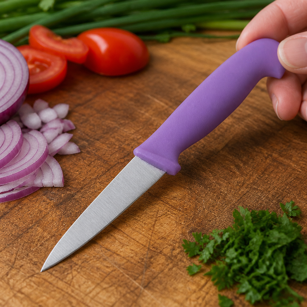 Commercial Purple Paring Knife with 8.3cm stainless steel blade