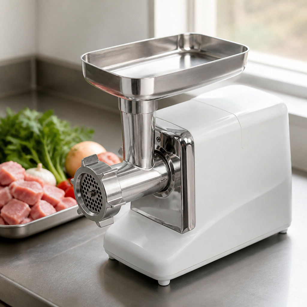 Commercial Meat Mincer with Sausage Stuffing Attachments