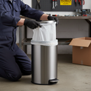 Premium White Pedal Bin Liners - 15 Litre Capacity, Pack of 100 for Efficient Waste Disposal