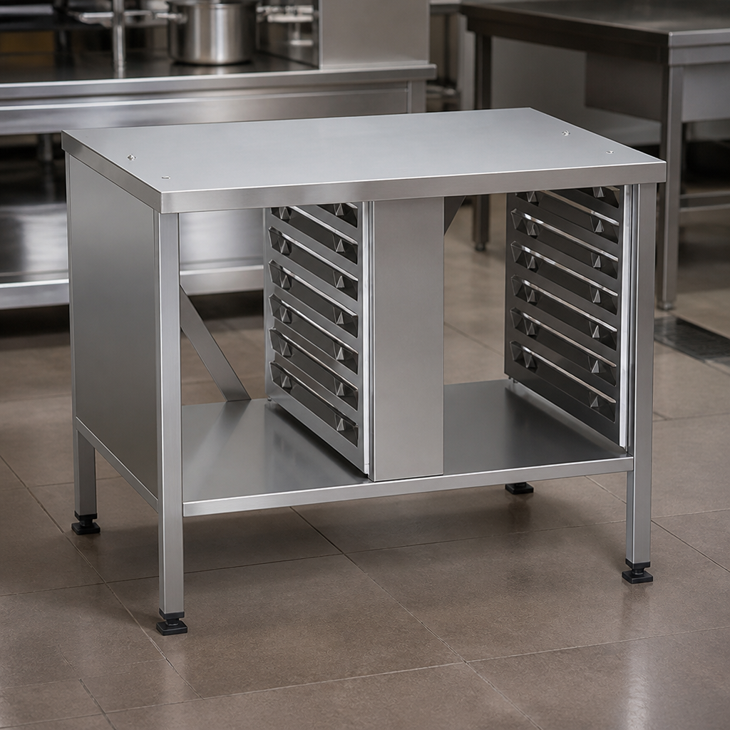 Commercial stand for Type 6-1/1 and 10-1/1 cooking systems