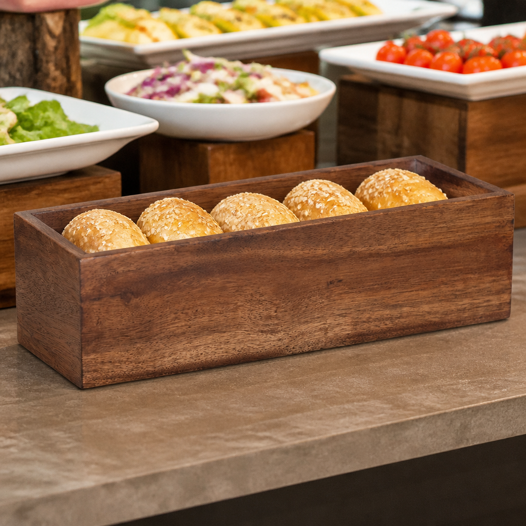 Large Wooden Risers 560mm for commercial food service