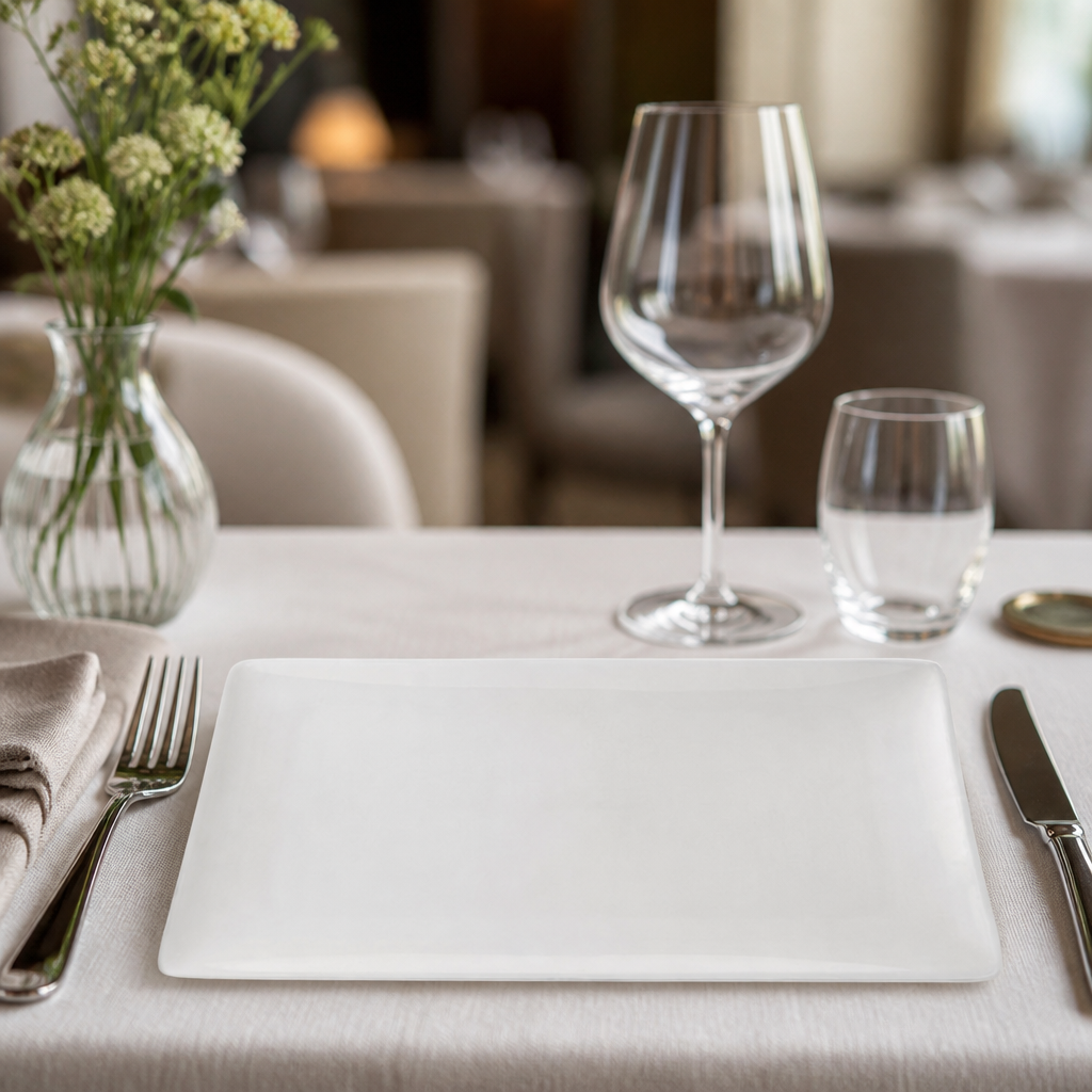 Commercial Pure Rectangular Plates 210 x 350mm 12 Pack
