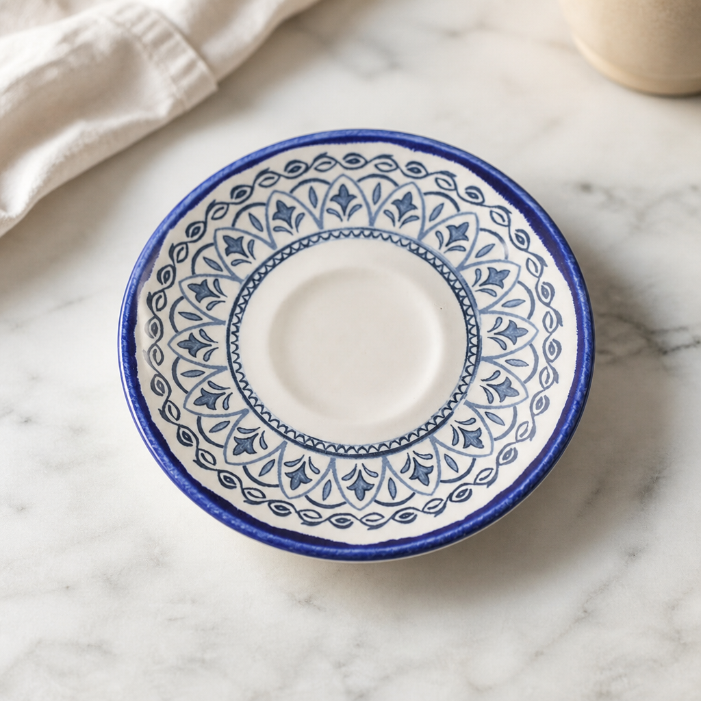 Commercial 115mm Espresso Saucers Blue - 12 Pack