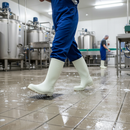Premium Food Industry Safety Wellington Boots S4 SRA - White PVC Construction, Available in Sizes 3-13 for Enhanced Comfort and Protection
