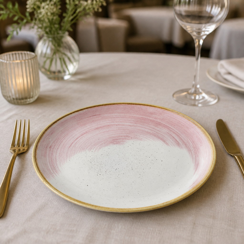 Commercial Coupe Plates in Petal Pink 288mm 12 Pack