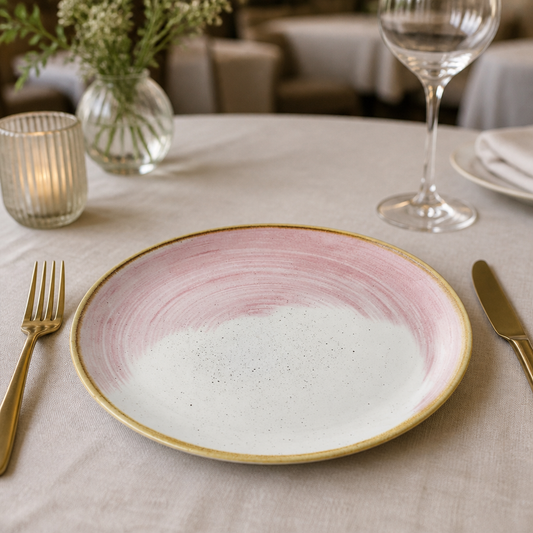 Commercial Coupe Plates in Petal Pink 288mm 12 Pack
