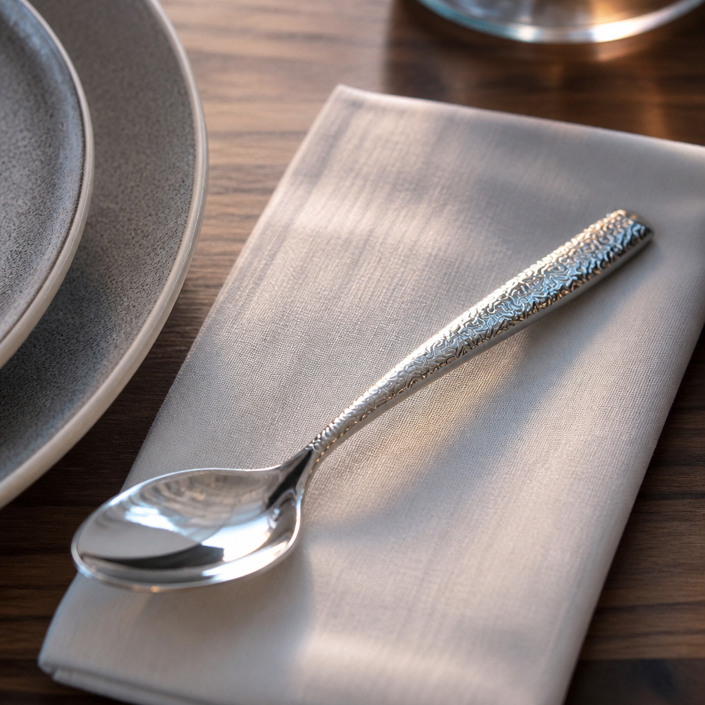 Set of 12 commercial tablespoons for catering use