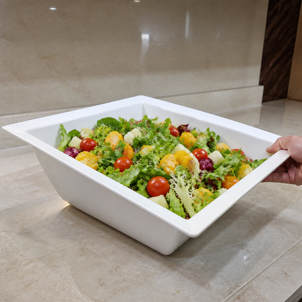 Commercial Angled Dover Bowl 5Ltr Melamine Salad Crock