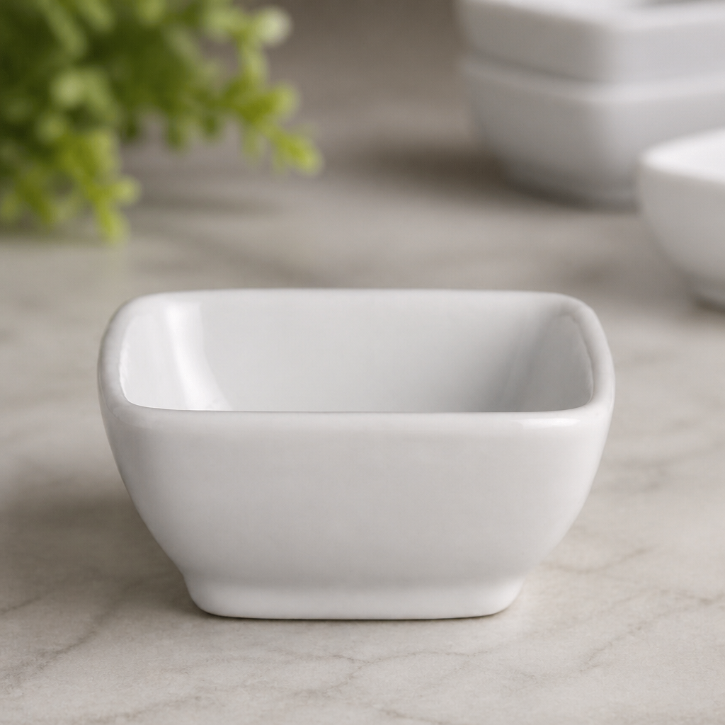 Miniature Rounded Square Dishes 60mm (12 Pack)