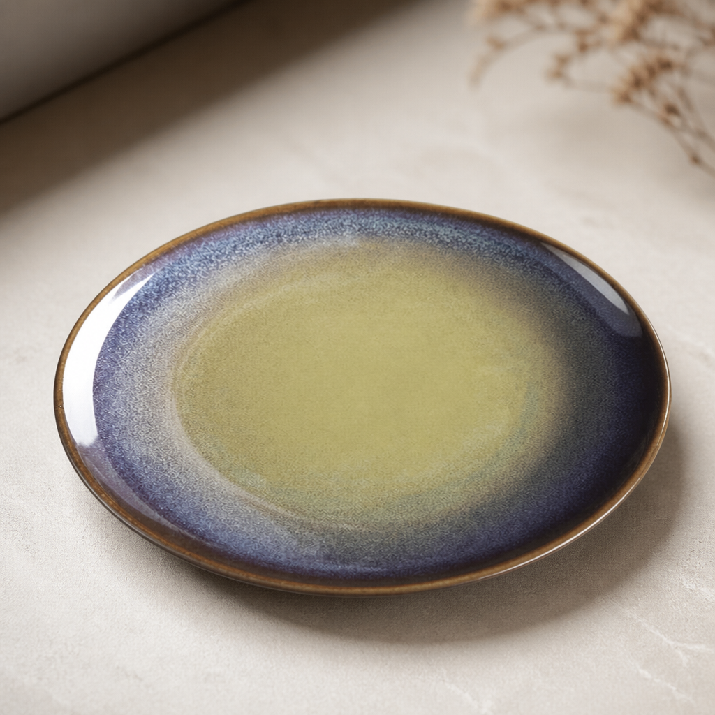 Commercial Coupe Plates 205mm Aubergine Reactive Glaze 6 Pack