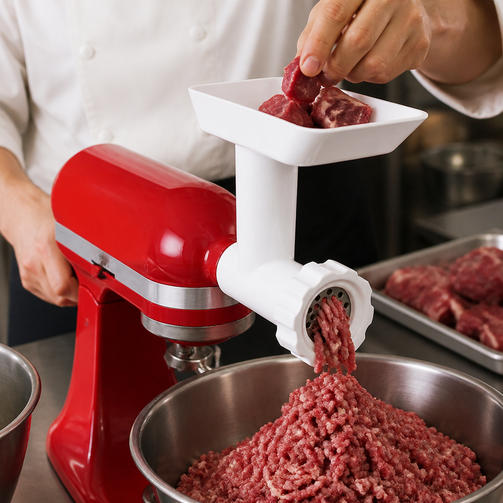 Commercial mincer accessory for food grinder and meat processing