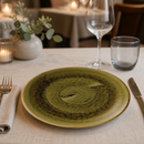 Commercial Coupe Plates 11.25" Olive Plume Design - 12 Pack