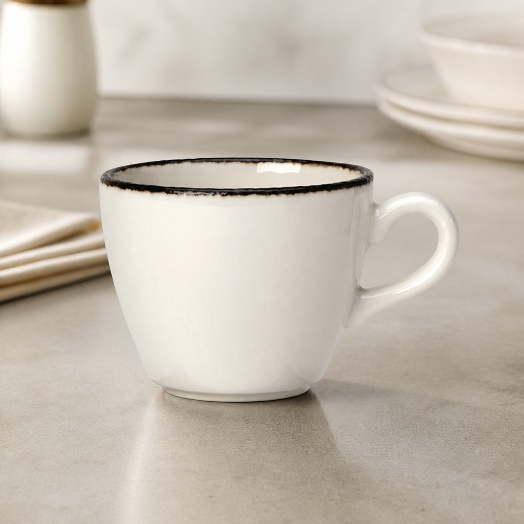Commercial Espresso Cups 3oz 85ml Dapple Rim 12 Pack