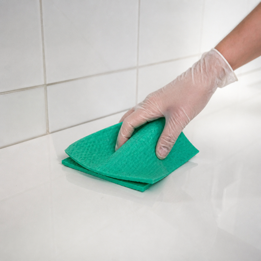 Commercial Cellulose Cleaning Cloths 10 Pack Green 206x185mm