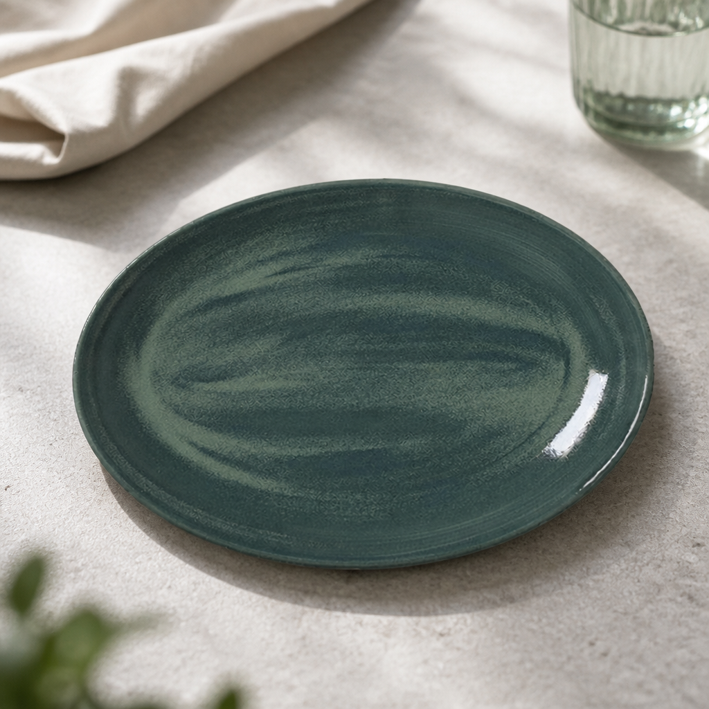 Commercial Jade Oval Coupe Plates 342mm - 12 Pack