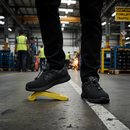 Premium Steel Toe and Midsole Safety Trainers with Flyknit Upper and Dual Density PU Sole for Shock Absorption and Slip Resistance