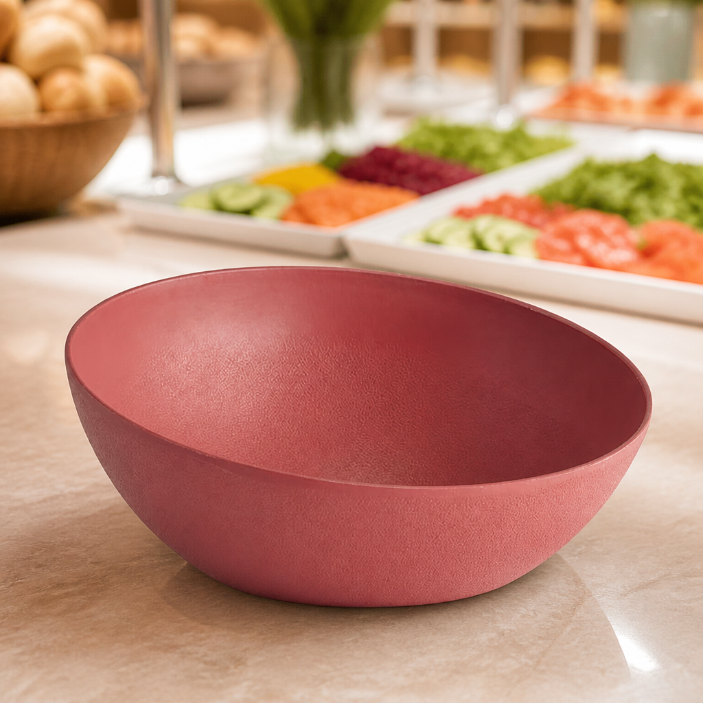 3Ltr Metal Dish Frostfire Bowl 325mm Diameter Red
