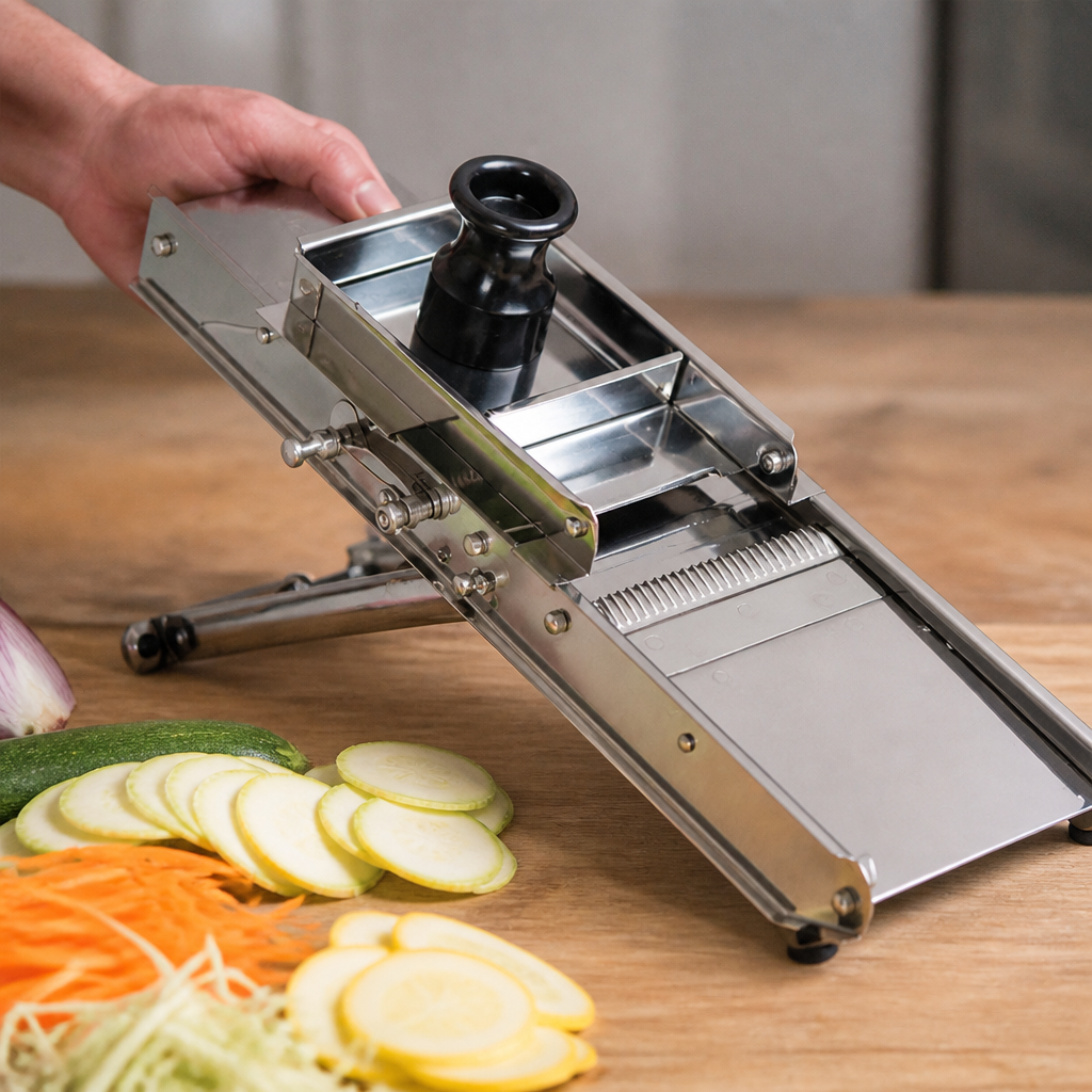 Mandoline Safety Guard for precise vegetable cutting