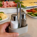 Commercial Concrete Salt and Pepper Stand for Condiment Holders