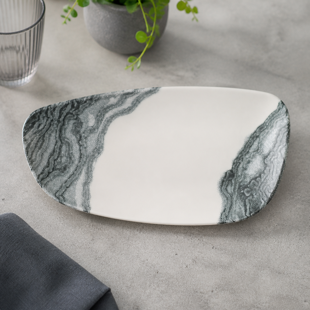 Black Chefs Geo Plates 280 x 153mm (12 Pack)
