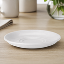 Commercial Pure White Double Well Saucers 150mm 24 Pack