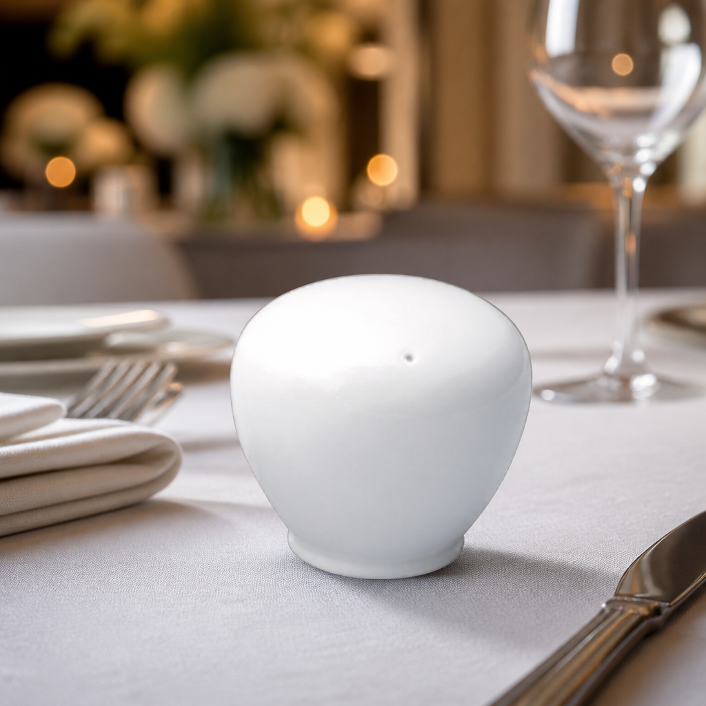 Set of 6 Commercial Fine China Salt Shakers for Catering