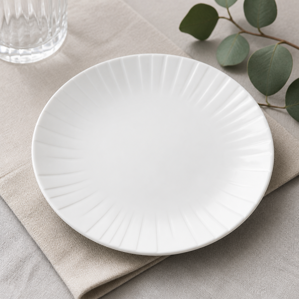 Commercial Coupe Plates 255mm - Stackable 12 Pack