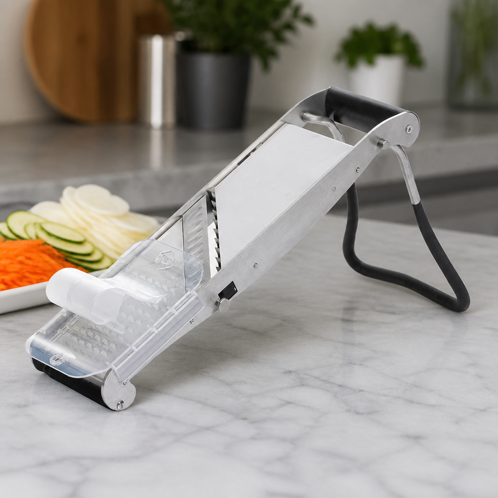 Commercial Stainless Steel Japanese Mandoline with Adjustable Height