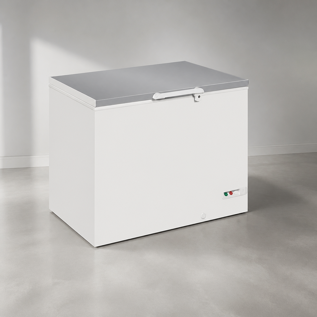 331L Commercial Chest Freezer 331L Capacity Stainless Steel Lid