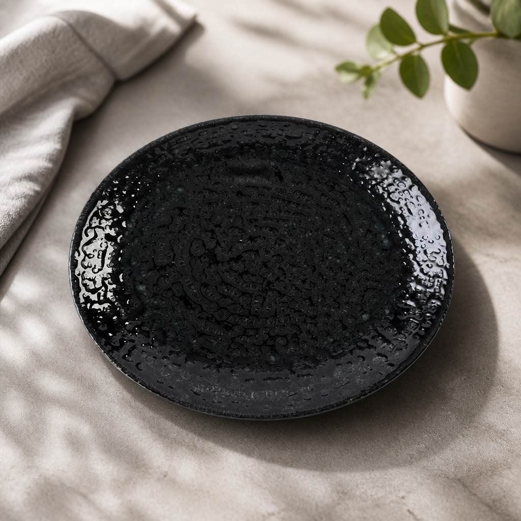 Carbon grey coupe plates 165mm dishwasher safe 12 pack