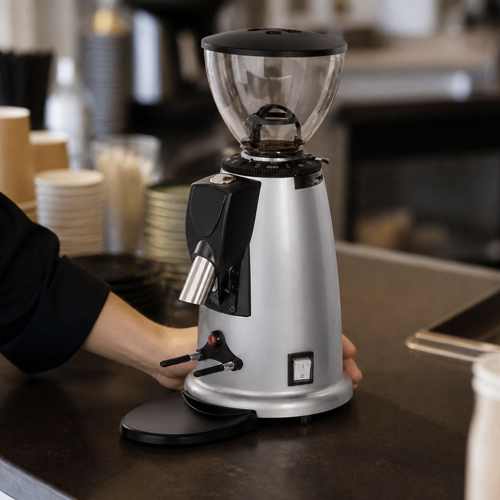 Fracino F4 Series On Demand Coffee Grinder in Silver