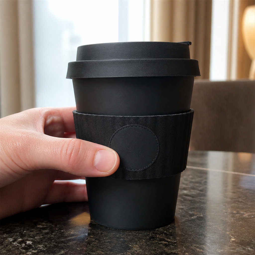 12oz reusable coffee cup lightweight and dishwasher safe