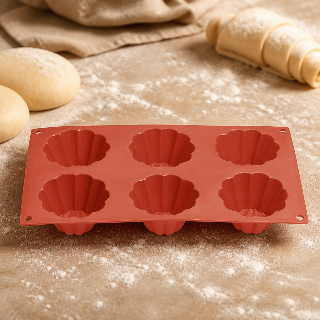 Commercial Silicone Brioche Mould 6 Cup Baking Tray