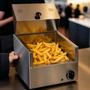 Commercial Electric Chip Scuttle 2.5kg Capacity Stainless Steel