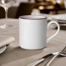 Commercial Bead Mugs 285ml Red 12 Pack for Dining Settings