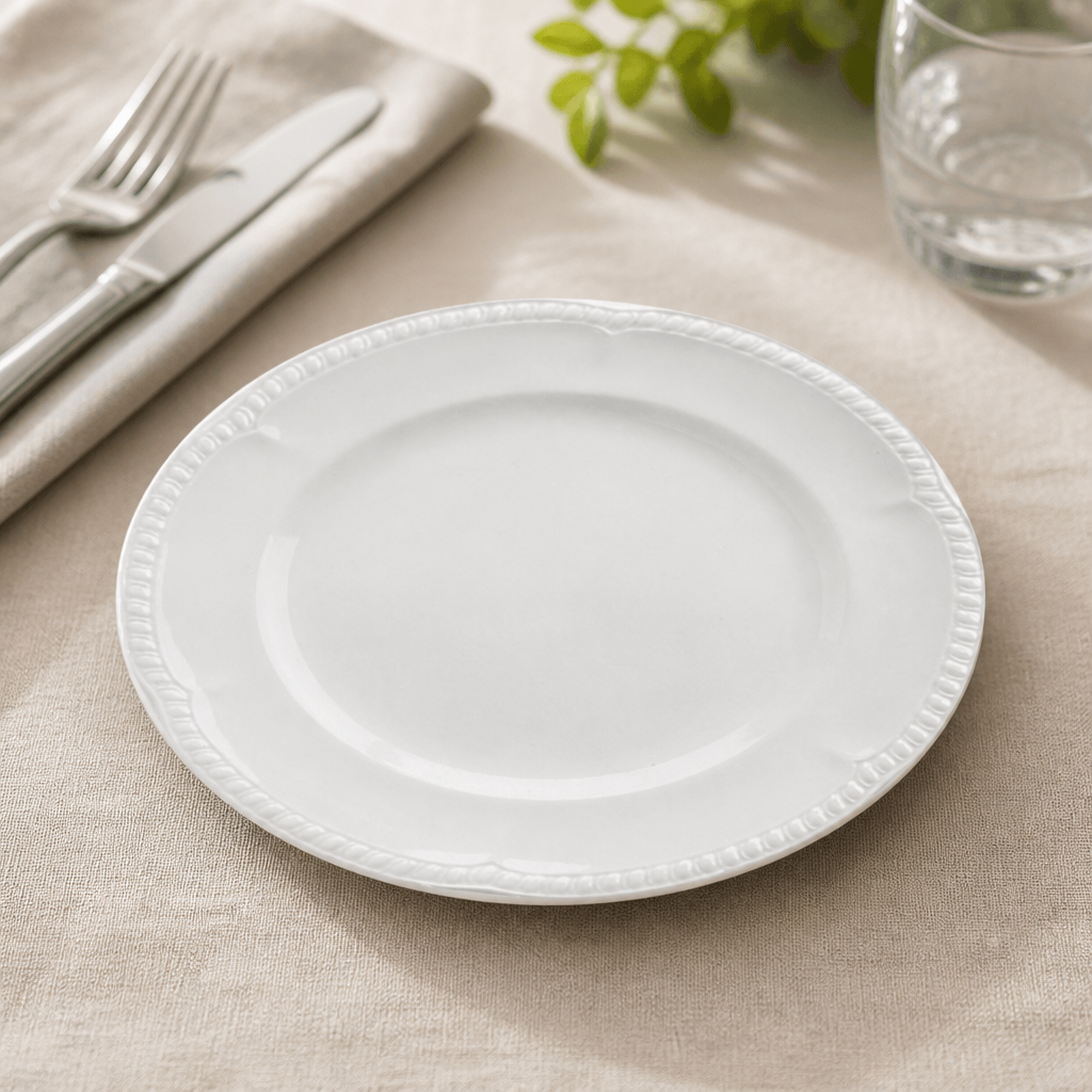Buckingham white commercial porcelain plates 280mm 12 pack