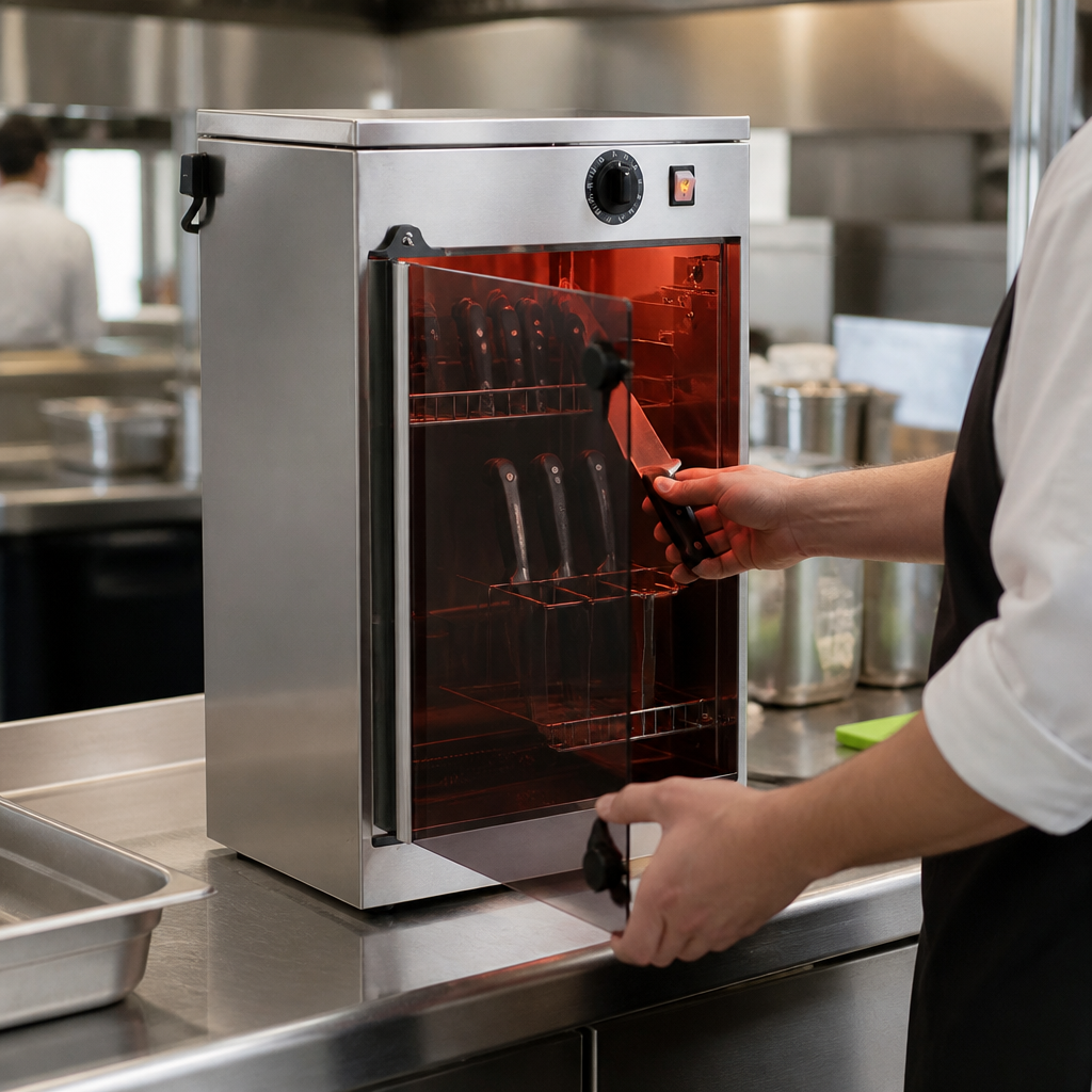 Commercial UV Sterilising Cabinet 24W Stainless Steel Unit
