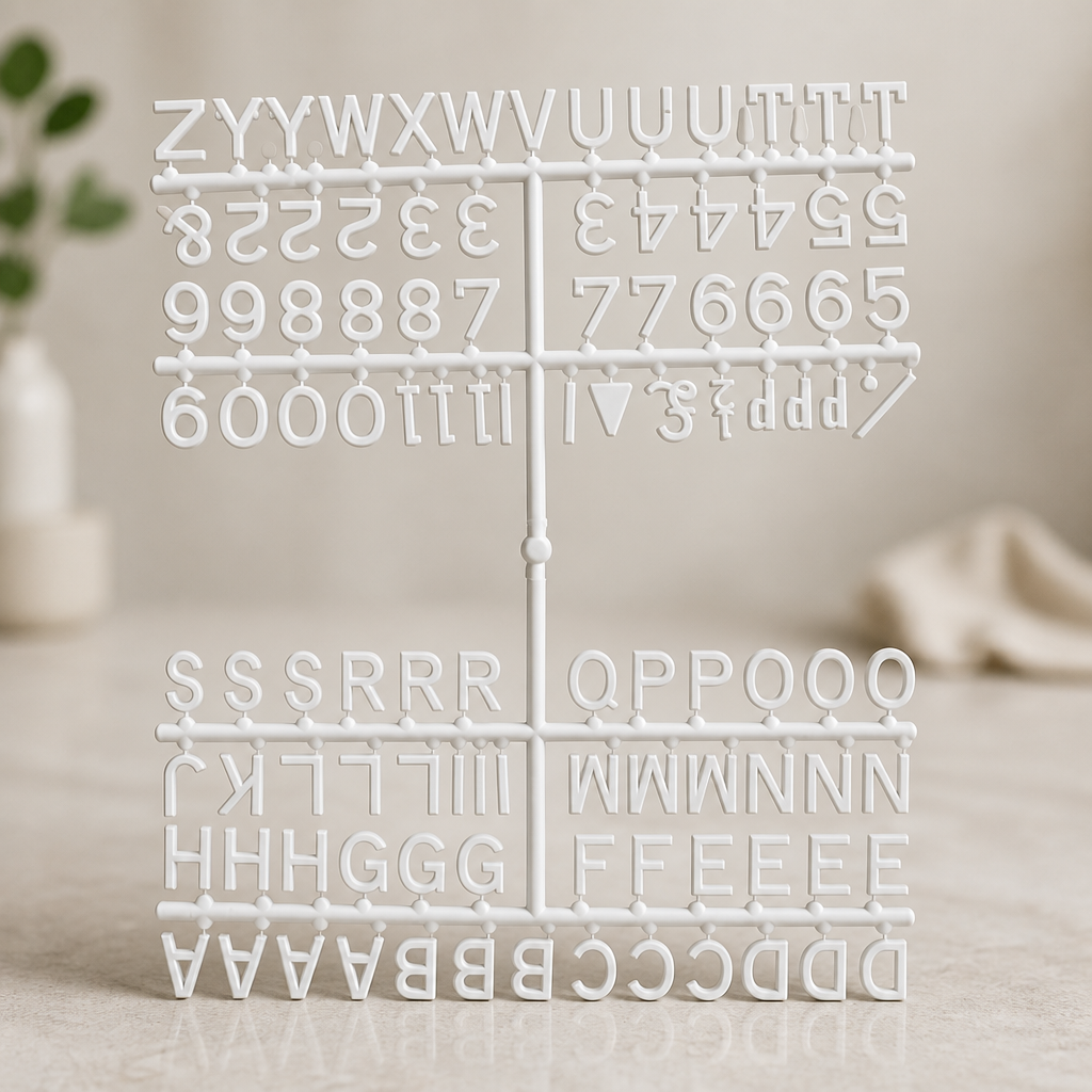 Commercial Peg Board Letter Set 12mm 660 Characters