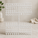 Commercial Peg Board Letter Set 12mm White 660 Characters