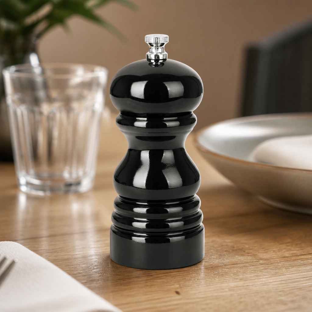 Commercial Salt And Pepper Grinder 125mm Wood Black