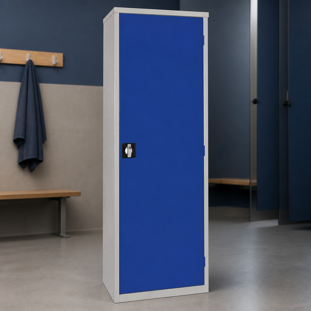 Lockable Clothing Locker Blue 610mm for staff rooms and storage