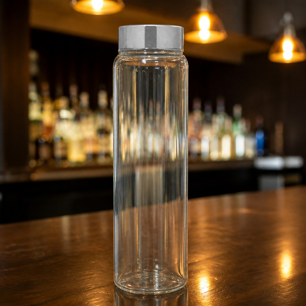 1Ltr glass water bottles - commercial lidded beverage dispenser