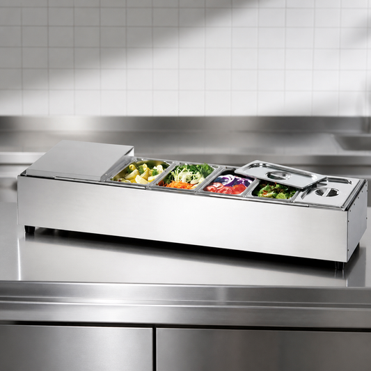 Commercial Countertop Fridge 5 x 1/3 GN Food Preparation Bar