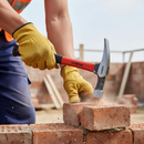 Premium 24oz Heavy Duty Brick Hammer with Fibreglass Handle and Comfortable Grip for Masonry and Landscaping Tasks