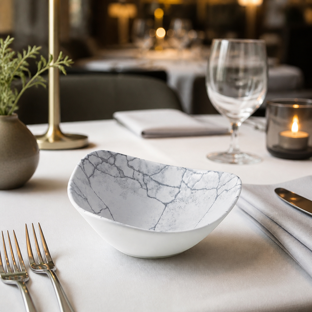 Commercial Kintsugi Pearl Grey Bowls 178mm - 12 Pack