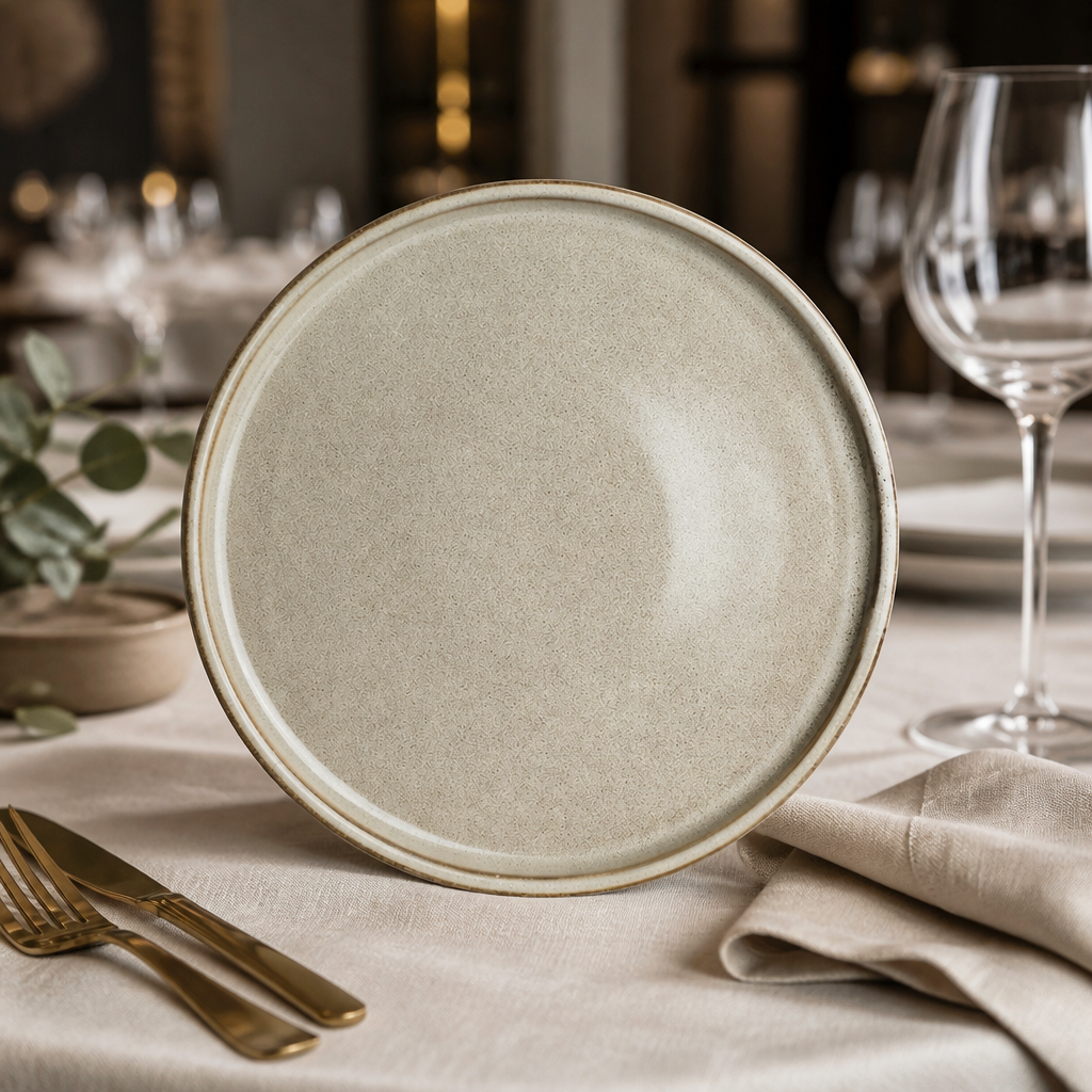 Commercial Stack Plates 230mm Vitrified China 12 Pack