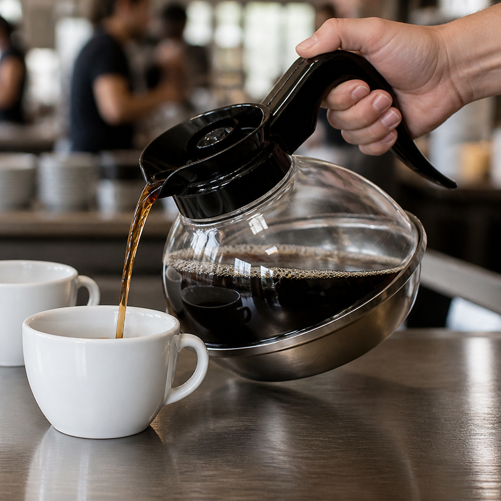 Commercial Coffee Jug with Stainless Steel Base 173mm