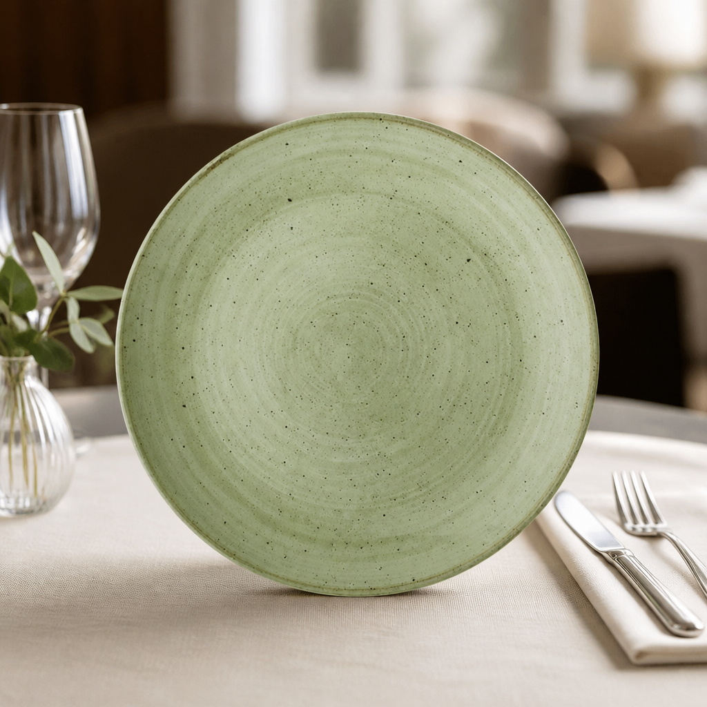 Commercial Coupe Plates 228mm Green 12 Pack